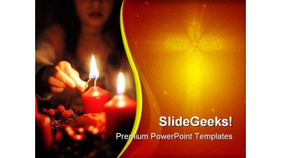 Light A Candle Beauty PowerPoint Templates And PowerPoint Backgrounds 0711