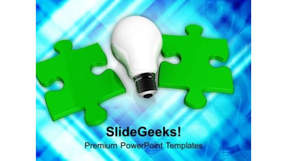 Light Bulb And Green Jigsaw Puzzles Business PowerPoint Templates And PowerPoint Themes 1112 Light Bulb And Green Jigsaw Puzzles Business PowerPoint Templates And PowerPoint Themes 1112