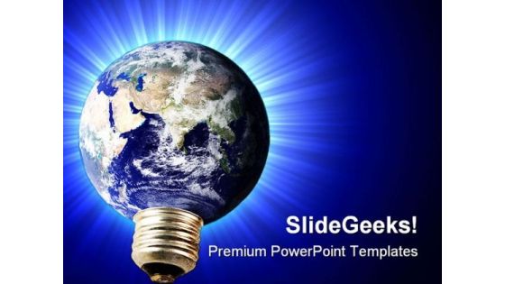 Light Bulb Electricity Earth PowerPoint Themes And PowerPoint Slides 0211 Light Bulb Electricity Earth PowerPoint Themes And PowerPoint Slides 0211