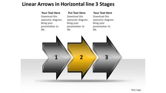 Linear Arrows Horizontal 3 Stages Online Flow Chart Creator PowerPoint Slides Linear Arrows Horizontal 3 Stages Online Flow Chart Creator PowerPoint Slides