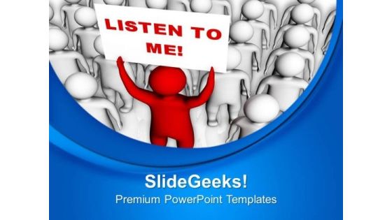 Listen To Leader For Team Development PowerPoint Templates Ppt Backgrounds For Slides 0713 Listen To Leader For Team Development PowerPoint Templates Ppt Backgrounds For Slides 0713