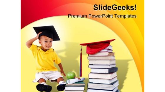 Little Graduate Education PowerPoint Template 0610