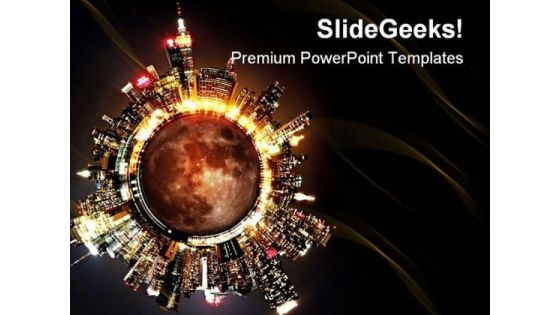 Loaded Planet Earth PowerPoint Backgrounds And Templates 1210