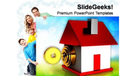 Lock House Security PowerPoint Templates And PowerPoint Themes 0812 Lock House Security PowerPoint Templates And PowerPoint Themes 0812