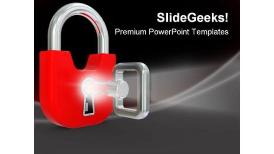 Lock With Key Security PowerPoint Templates And PowerPoint Backgrounds 0211 Lock With Key Security PowerPoint Templates And PowerPoint Backgrounds 0211