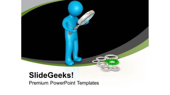 Look For Right Gear To Improve Process PowerPoint Templates Ppt Backgrounds For Slides 0613 Look For Right Gear To Improve Process PowerPoint Templates Ppt Backgrounds For Slides 0613