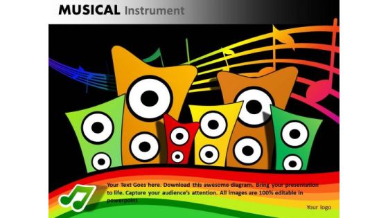 Loudspeakers PowerPoint Templates Music PowerPoint Ppt Slides