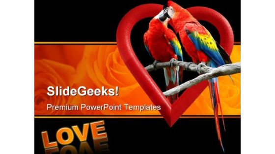 Love Birds Animals PowerPoint Templates And PowerPoint Backgrounds 0311 Love Birds Animals PowerPoint Templates And PowerPoint Backgrounds 0311