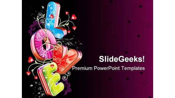 Love Card Symbol PowerPoint Templates And PowerPoint Backgrounds 0411