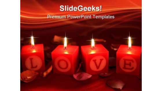 Love Shrine With Candles Beauty PowerPoint Templates And PowerPoint Backgrounds 0711