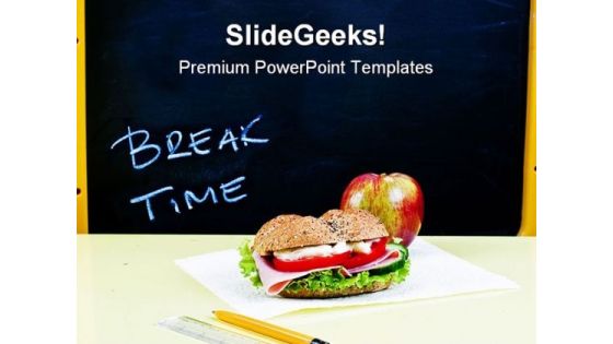 Lunch Break Education PowerPoint Templates And PowerPoint Backgrounds 0611