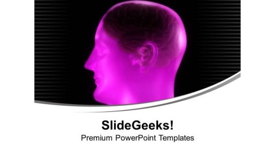 Magenta Pink Graphic Of Human Brain PowerPoint Templates Ppt Backgrounds For Slides 0613 Magenta Pink Graphic Of Human Brain PowerPoint Templates Ppt Backgrounds For Slides 0613
