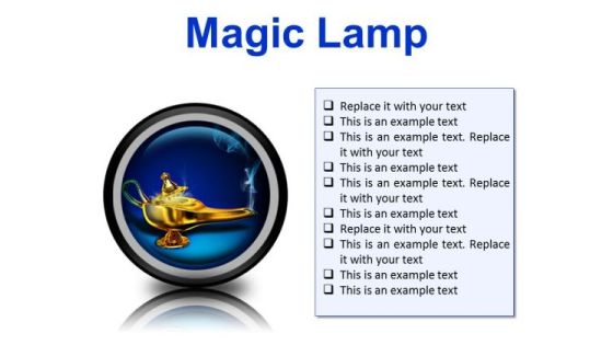 Magic Lamp Metaphor PowerPoint Presentation Slides Cc