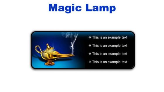 Magic Lamp Metaphor PowerPoint Presentation Slides R