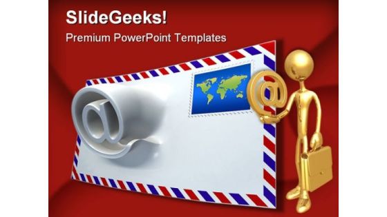 Mail Morphing Internet PowerPoint Backgrounds And Templates 1210