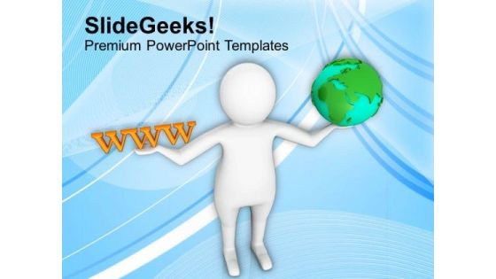 Maintain Balance With Global Market By Internet PowerPoint Templates Ppt Backgrounds For Slides 0613