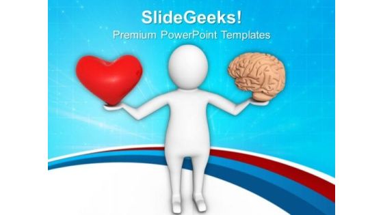Make A Balance With Heart And Brain Health PowerPoint Templates Ppt Backgrounds For Slides 0713 Make A Balance With Heart And Brain Health PowerPoint Templates Ppt Backgrounds For Slides 0713
