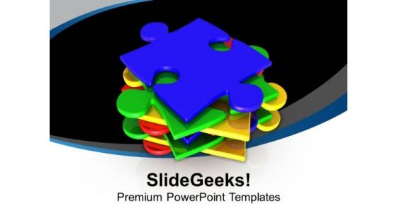 Make A Stack Of Puzzle PowerPoint Templates Ppt Backgrounds For Slides 0613 Make A Stack Of Puzzle PowerPoint Templates Ppt Backgrounds For Slides 0613