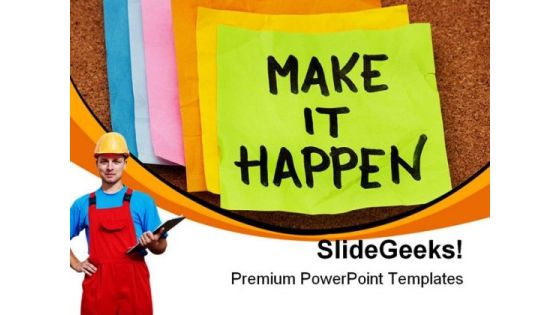 Make It Happen Construction PowerPoint Templates And PowerPoint Backgrounds 0211 Make It Happen Construction PowerPoint Templates And PowerPoint Backgrounds 0211