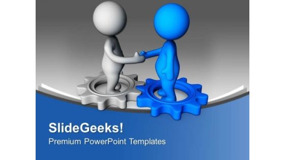 Make Some Industrial Pact To Gear Business PowerPoint Templates Ppt Backgrounds For Slides 0713