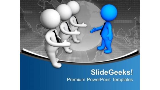 Man Gives His Hand For Handshake PowerPoint Templates Ppt Backgrounds For Slides 0713