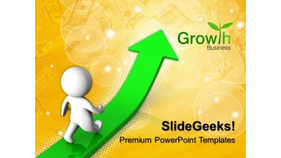 Man On A Growth Arrows PowerPoint Templates And PowerPoint Themes 0612 Man On A Growth Arrows PowerPoint Templates And PowerPoint Themes 0612