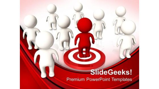 Man On Target Leadership Business PowerPoint Templates And PowerPoint Themes 0612
