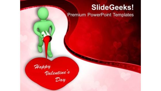 Man Painting Valentines Heart PowerPoint Templates Ppt Backgrounds For Slides 0213 Man Painting Valentines Heart PowerPoint Templates Ppt Backgrounds For Slides 0213