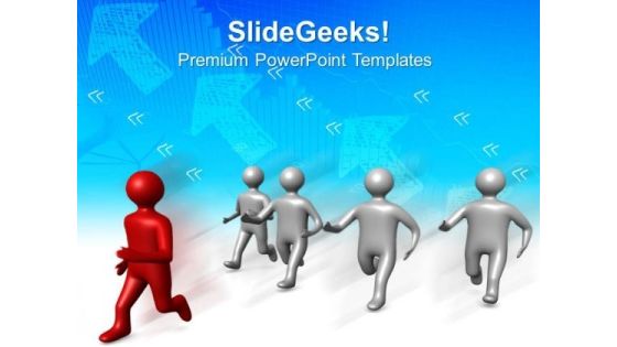 Man Running Leadership PowerPoint Templates And PowerPoint Themes 0612 Man Running Leadership PowerPoint Templates And PowerPoint Themes 0612