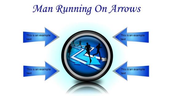 Man Running On Arrows Business PowerPoint Presentation Slides Cc Man Running On Arrows Business PowerPoint Presentation Slides Cc