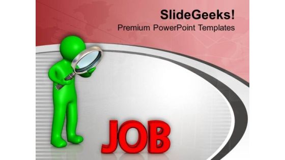 Man Searching For Job PowerPoint Templates Ppt Backgrounds For Slides 0713