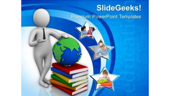 Man Shows Global Studies Education Concept PowerPoint Templates Ppt Backgrounds For Slides 0813 Man Shows Global Studies Education Concept PowerPoint Templates Ppt Backgrounds For Slides 0813