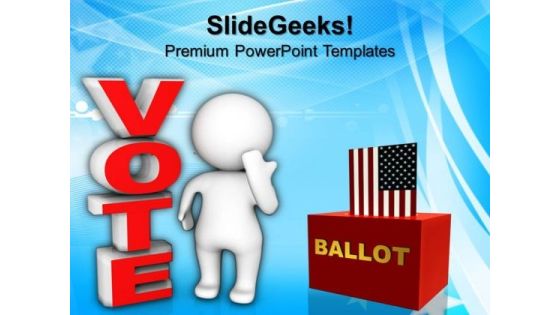 Man Standing Beside The Vote Election PowerPoint Templates And PowerPoint Themes 0912 Man Standing Beside The Vote Election PowerPoint Templates And PowerPoint Themes 0912