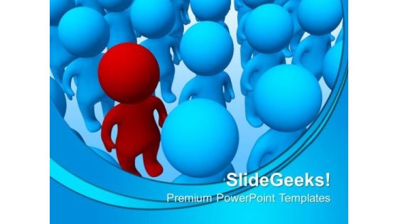 Man Standing Out People PowerPoint Templates And PowerPoint Themes 0712 Man Standing Out People PowerPoint Templates And PowerPoint Themes 0712