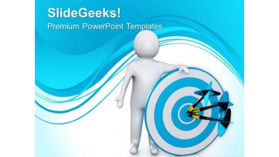 Man Target Center Success PowerPoint Templates Ppt Backgrounds For Slides 0713 Man Target Center Success PowerPoint Templates Ppt Backgrounds For Slides 0713