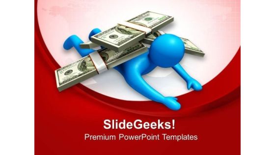 Man Under Money PowerPoint Templates Ppt Backgrounds For Slides 0813 Man Under Money PowerPoint Templates Ppt Backgrounds For Slides 0813