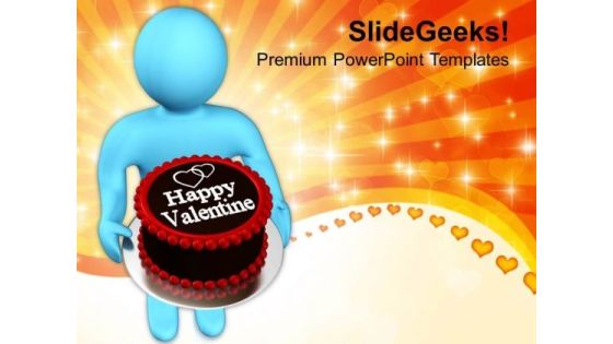 Man Wishing Valentine With Cake PowerPoint Templates Ppt Backgrounds For Slides 0213 Man Wishing Valentine With Cake PowerPoint Templates Ppt Backgrounds For Slides 0213