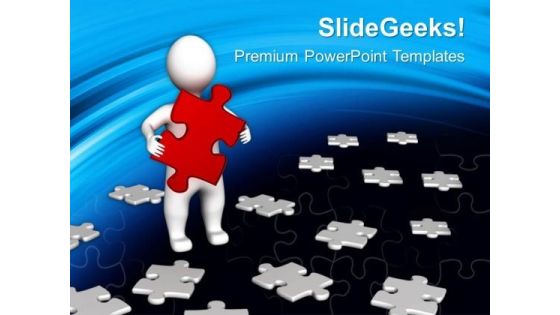 Man With Right Solution PowerPoint Templates Ppt Backgrounds For Slides 0513 Man With Right Solution PowerPoint Templates Ppt Backgrounds For Slides 0513