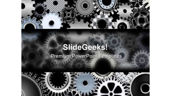 Many Gears Industrial PowerPoint Template 0810 Many Gears Industrial PowerPoint Template 0810