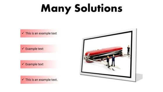 Many Solutions Business PowerPoint Presentation Slides F