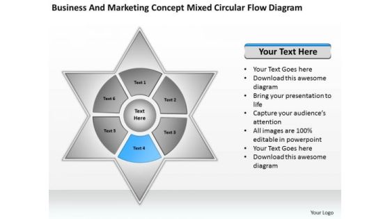 Marketing Concept Mixed Circular Flow Diagram Ppt Help Writing Business Plan PowerPoint Slides
