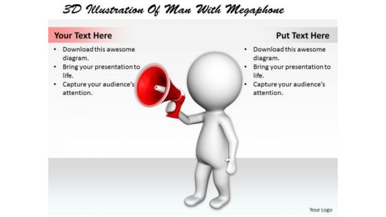 Marketing Concepts 3d Illustration Of Man With Megaphone Characters Marketing Concepts 3d Illustration Of Man With Megaphone Characters