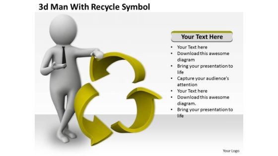 Marketing Concepts 3d Man With Recycle Symbol Adaptable Business Marketing Concepts 3d Man With Recycle Symbol Adaptable Business