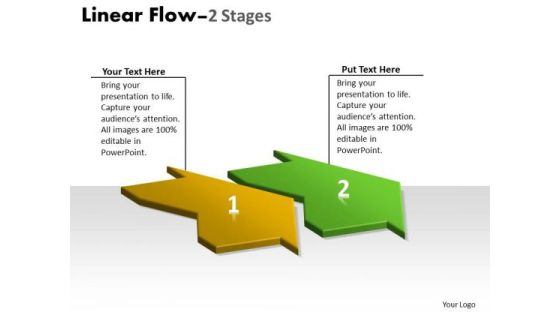 Marketing Diagram 3d Linear Flow 2 Stages Marketing Diagram 3d Linear Flow 2 Stages