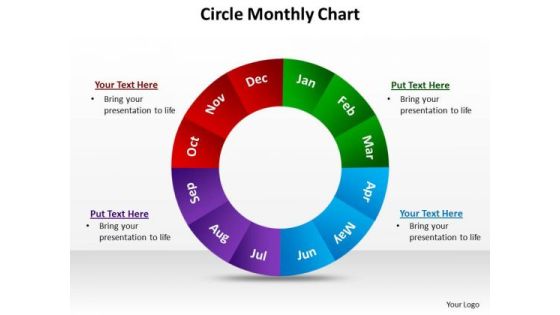 Marketing Diagram Circle Monthly Chart Consulting Diagram