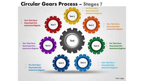 Marketing Diagram Circular Gears Flowchart Process Diagram Stages 7 Sales Diagram