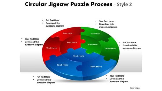 Marketing Diagram Circular Jigsaw Diagram Puzzle Process Style 2 Business Cycle Diagram