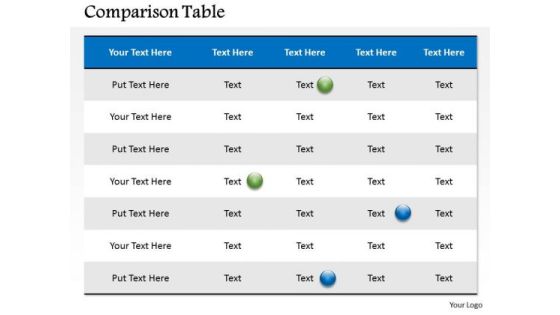 Marketing Diagram Comparison Table For Business Data Sales Diagram Marketing Diagram Comparison Table For Business Data Sales Diagram