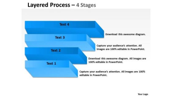 Marketing Diagram Layered Process With 4 Stages Consulting Diagram