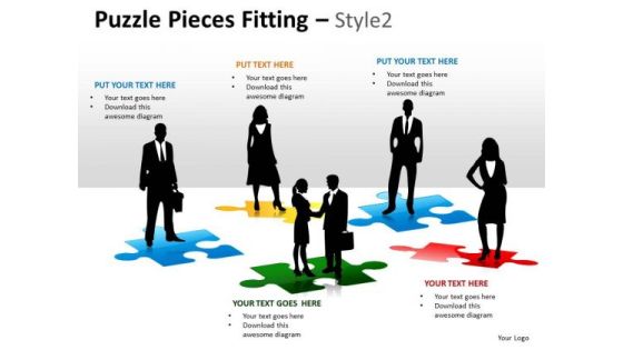 Marketing Diagram Puzzle Pieces Fitting Style Business Cycle Diagram